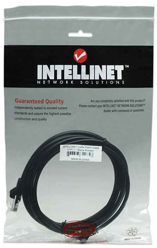 Intellinet Cat5e,CCA,U/UTP, PVC,RJ45, 5m, crni Intellinet Cat5e,CCA,U/UTP, PVC,RJ45, 5m, crni
