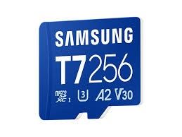 Samsung Spominska kartica T7, micro SDXC, 256GB, U3, V30, A2, UHS-I, 170 MB/s