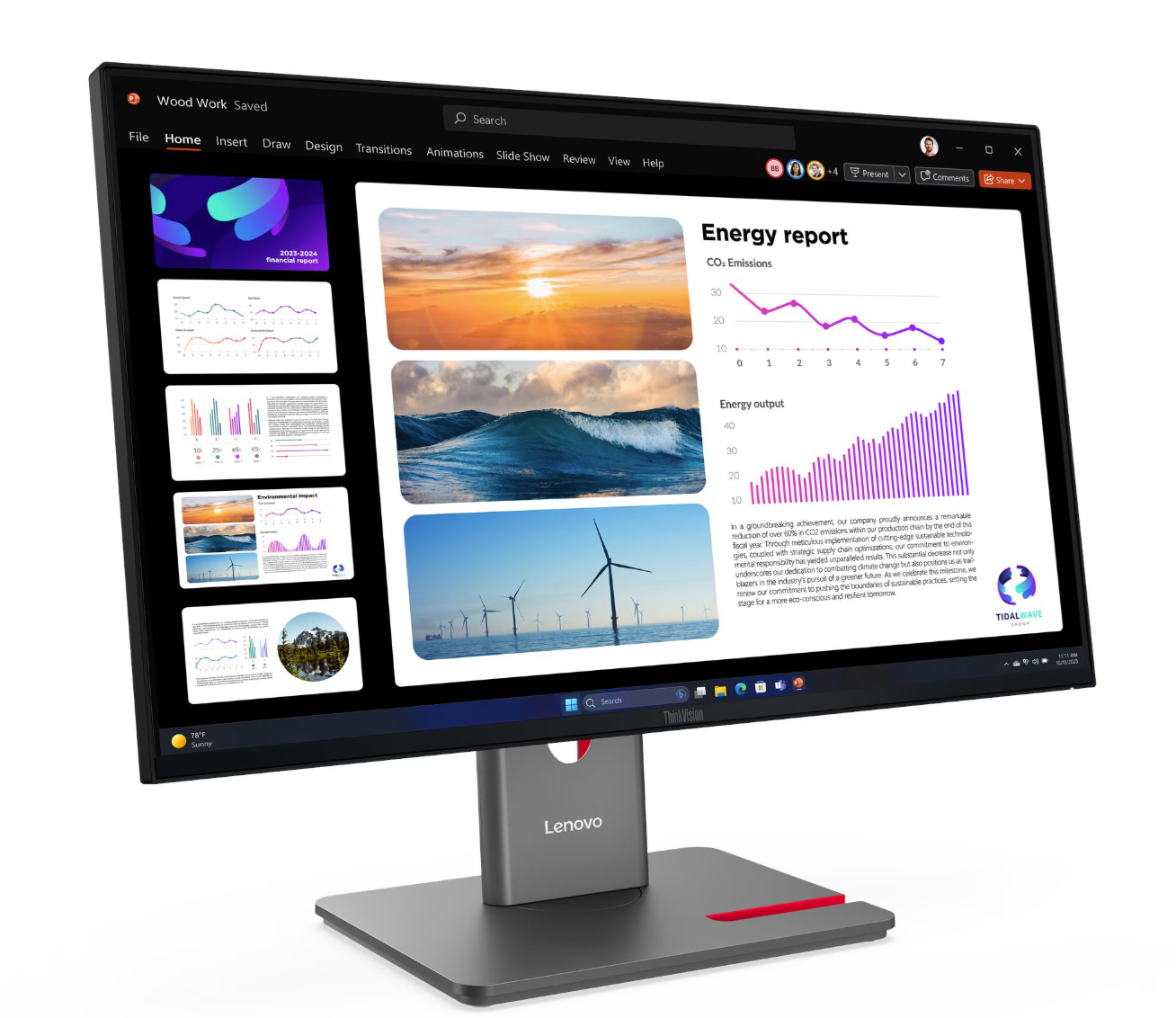 Lenovo Monitor 23, 8&quot ThinkVision P24Q-40, 64B2GAT1EU, QHD, IPS, 300cd/m2, 4ms, 120Hz, DisplayPort, HDMI, USB-C, pivot, crni