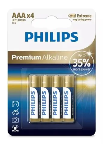 PHILIPS Baterija LR03M4B/10