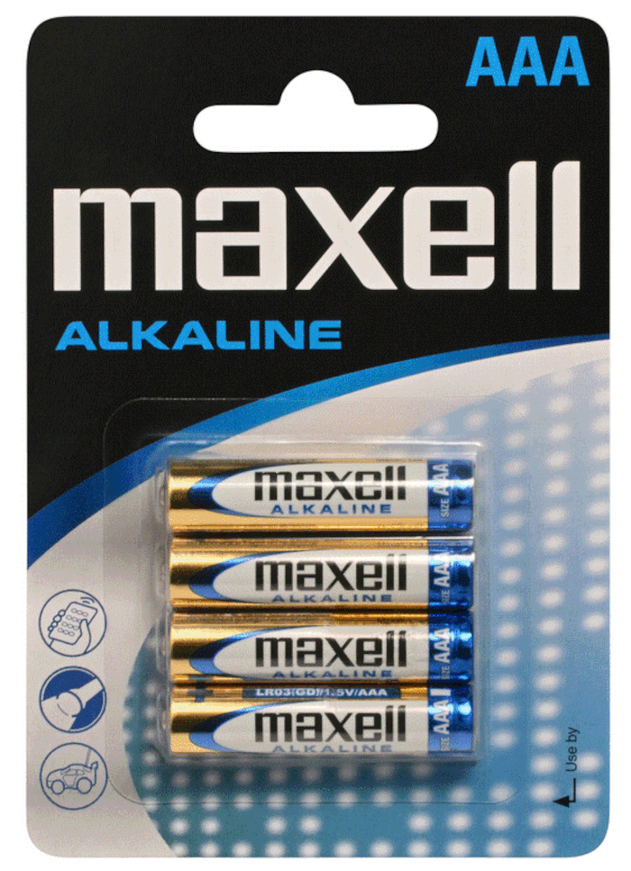 Maxell alkalne baterije LR-3/AAA, 4 komada