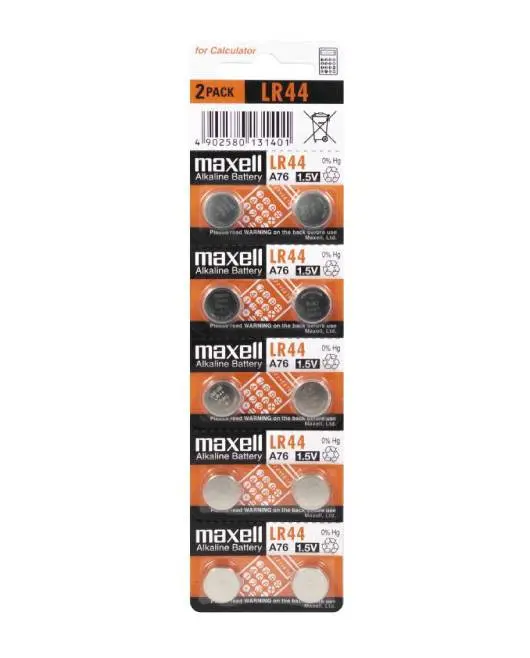 Maxell alk. dugm. baterija LR44,10kom, 5x2