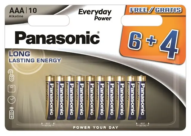 PANASONIC baterije LR03EPS/10BW 6+4F Alkal. Everyday Power