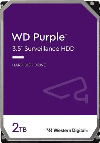 Hard disk 3.5" SATA-3  2TB WESTERN DIGITAL 64MB-cache - Purple Surveillance