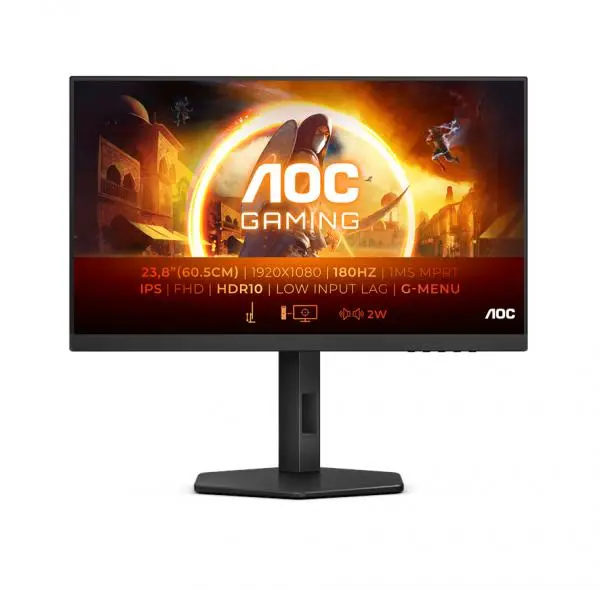 AOC 24G4X, 24", DP, 2xHDMI, HAS, 180Hz, zvuč.