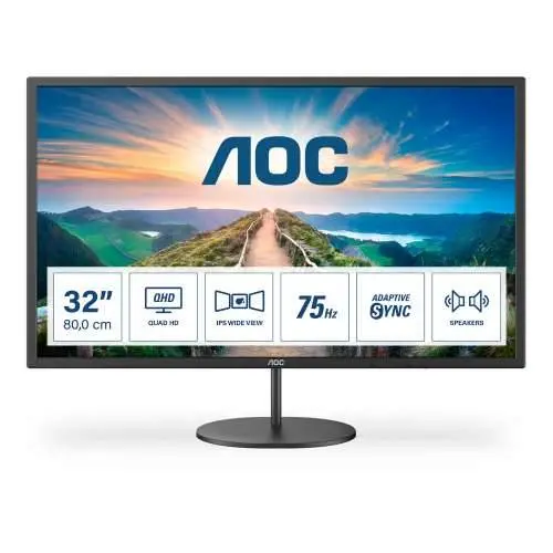 AOC LED IPS 31,5" Q32V4, HDMI, DP, zvu. 75Hz