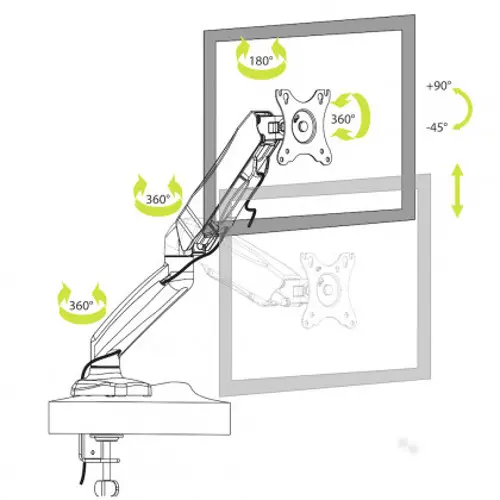 Port nosač za monitor do 32’’, do 8kg, VESA, crni