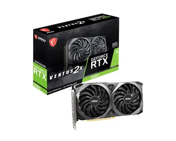 Grafička kartica MSI NVIDIA RTX 3600 VENTUS 2X 12G OC 2x fan 1x HDMI 3x DP 8pin
