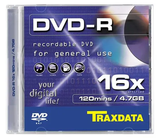 TRAXDATA OPTIČKI MEDIJ DVD-R 16X BOX 1