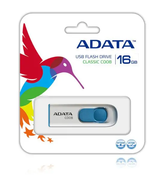 USB memorija Adata 16GB C008 White
