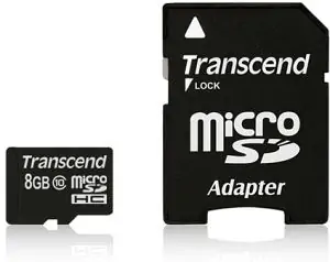 Memorijska kartica Transcend SD MICRO 8GB HC Class 10 + SD adapter