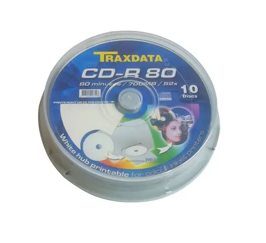 TRAXDATA OPTIČKI MEDIJ CD-R PRINTABILNI CAKE 10