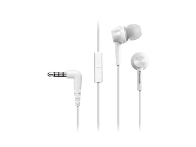 PANASONIC slušalice RP-TCM115E-W bijele, in ear, mikrofon