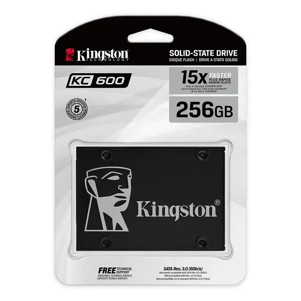 SSD 256GB KINGSTON KC600 2.5" SATA 3