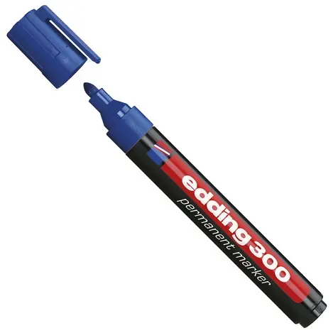 Marker permanentni 1,5-3mm Edding 300 okrugli vrh plavi