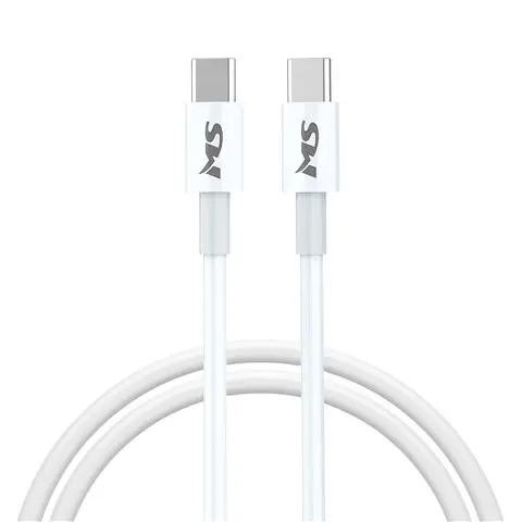 MS CABLE USB-C -> USB-C, PD 100W 1m, bijeli