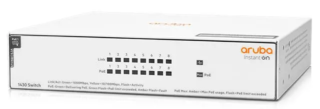 HPE SWITCH ARUBA INSTANT ON 1430 8G POE 64W