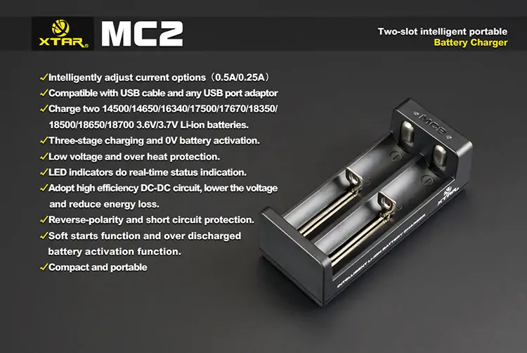 Punjač Baterija Xtar Mc2 Za 18650