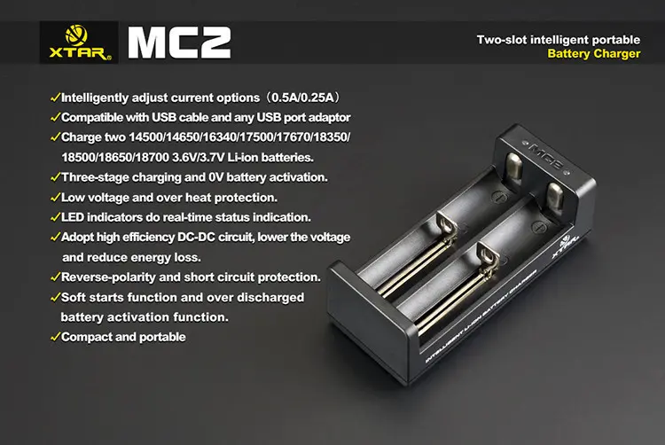 Punjač Baterija Xtar Mc2 Za 18650