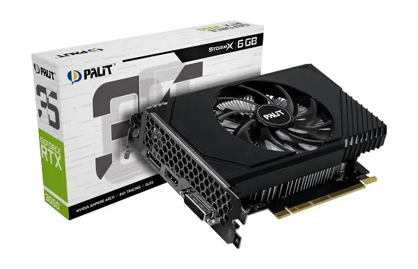 Palit GF RTX3050 StormX, 6GB GDDR6, DVI,HDMI,DP