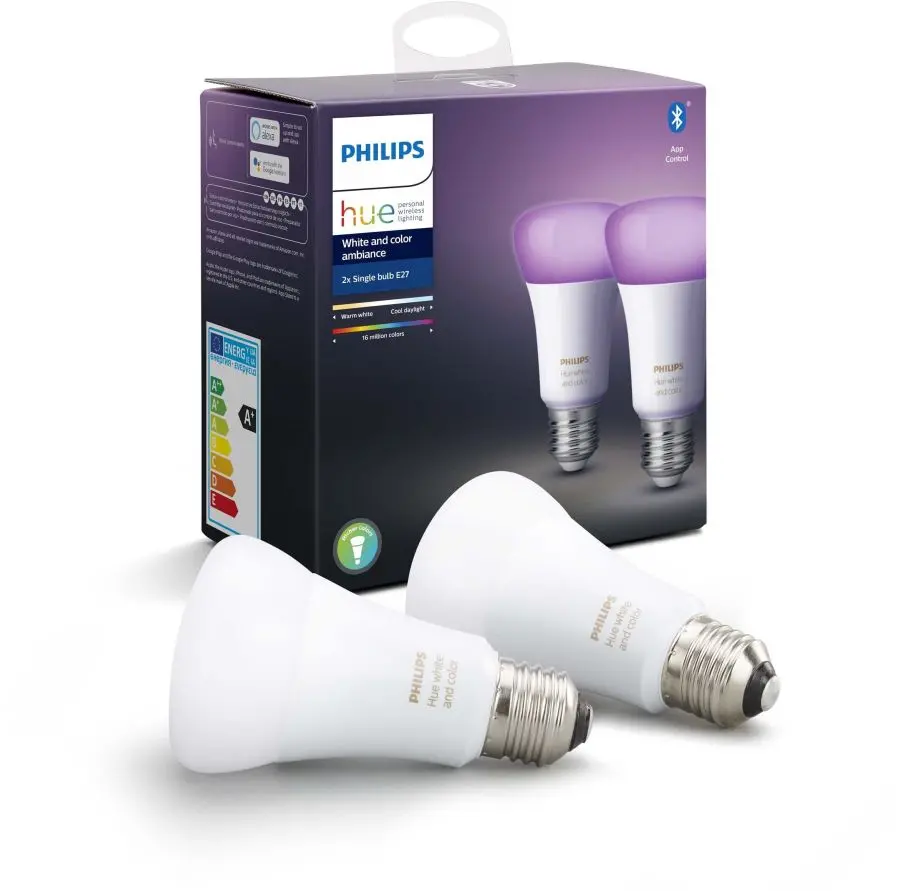 Philips HUE žarulja, boja, E27, bluetooth, 2 kom.