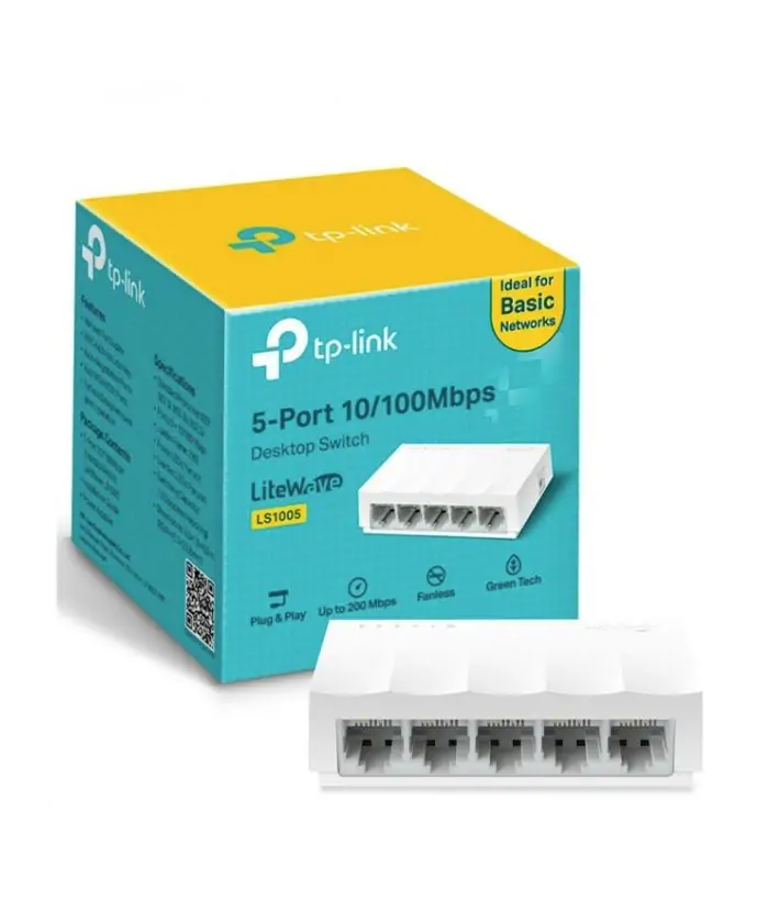 TP-Link LS1005, 5-port 10/100 switch,plastično