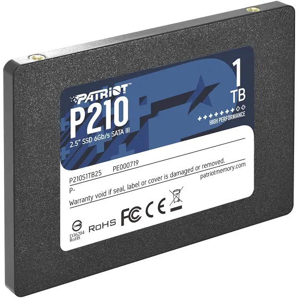 Ssd 1Tb Patriot P210, 2.5" 7Mm Sata