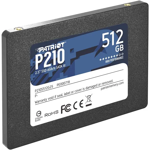 SSD 2.5" SATA-3  512GB PATRIOT P210 R520/W430 7mm