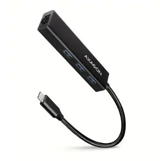 USB HUB AXAGON HMC-GL3A 3x USB-C + Gigabit LAN, 20cm