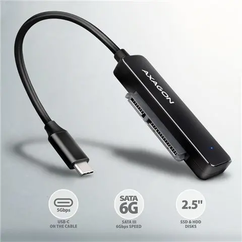 HDD DOD Ladica 2.5" SATA -> USB3.2, Black, ADSA-FP2C, AXA