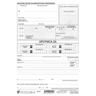 TI.III-1-99 Uputnica Blok 100 listova, 14,8 x 21 cm