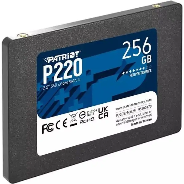 SSD 256GB PATRIOT P220, 2.5" 7mm R550/W490