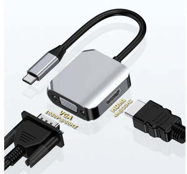 Adapter ASONIC USB Tip C na VGA/HDMI adapter, N-UC201