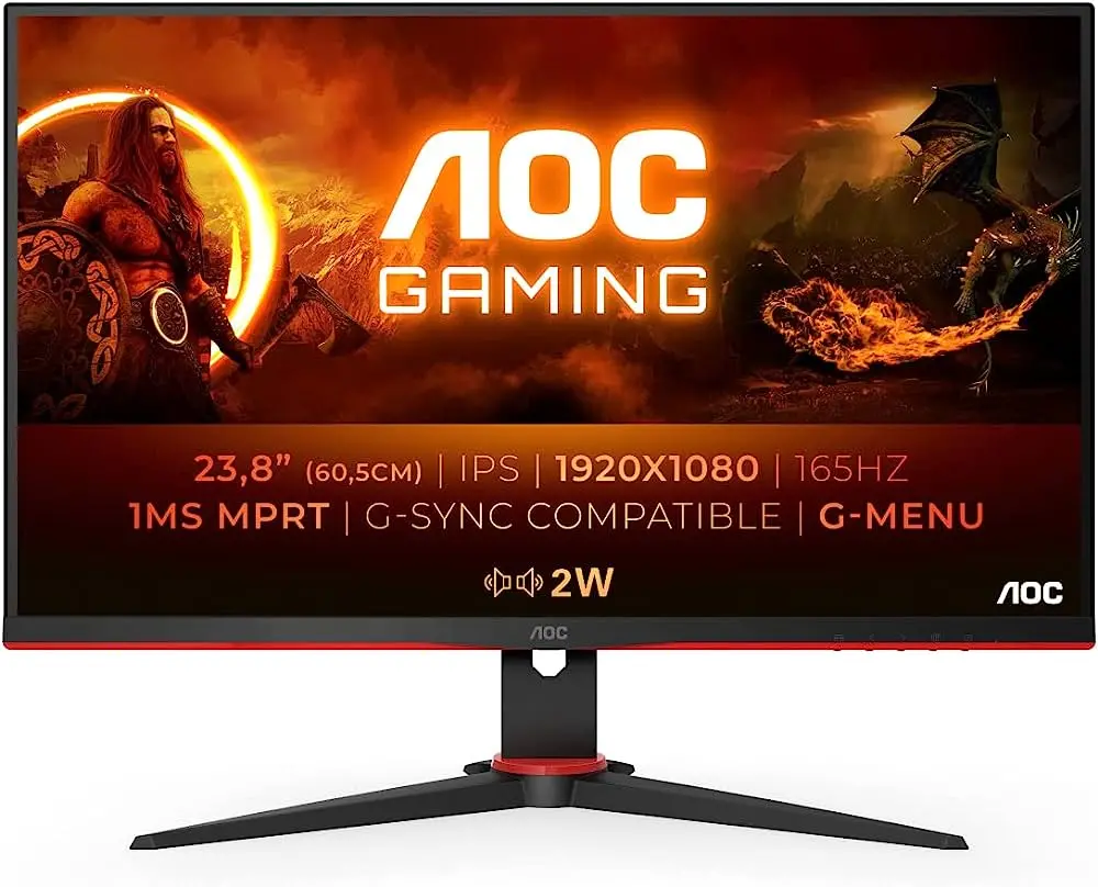 AOC 24G2SPAE 23,8",VGA, HDMIx2, DP, 165Hz, FS, 1ms