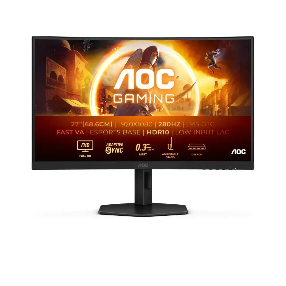 AOC C27G4ZXU, 27", 2xHDMI, DP, 280Hz, 0,3ms, HAS