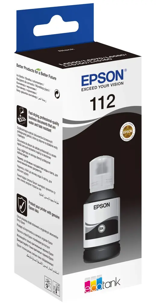 Tinta EPSON EcoTank 112 Black