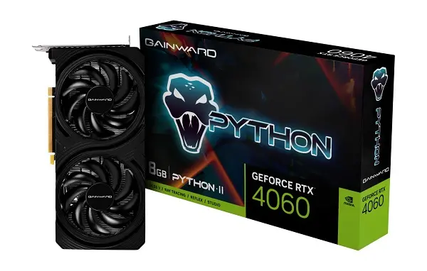 Gainward GF RTX4060 Python II, GDDR6, 8GB