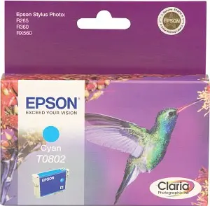 Tinta EPSON T0802 cyan