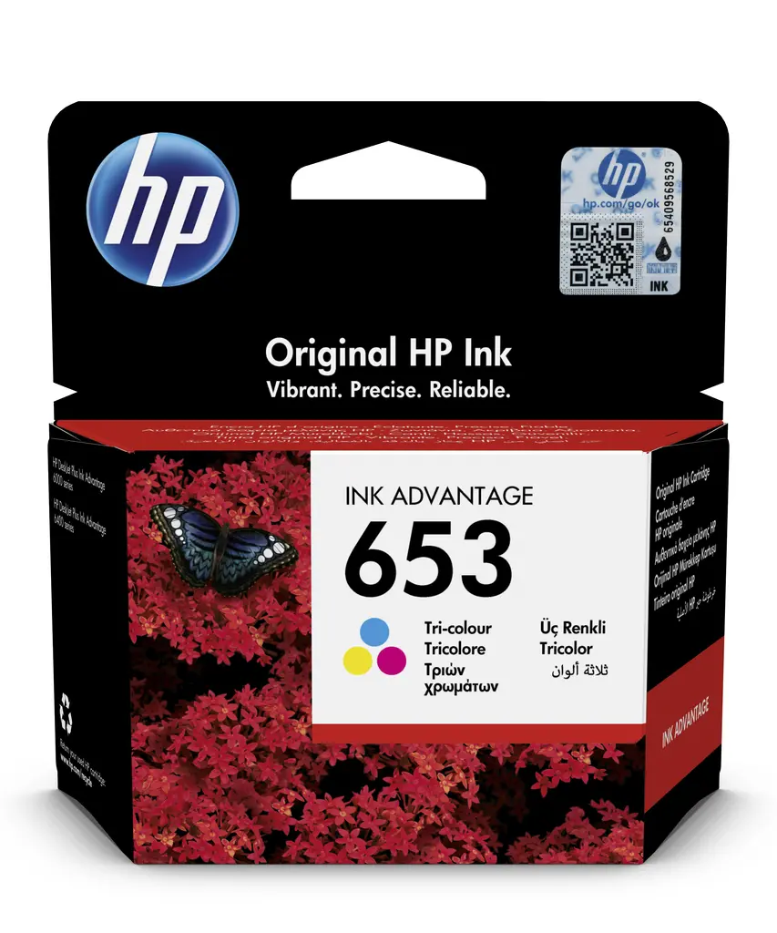 Tinta HP 3YM74AE Tri-color No.653 (MMG)