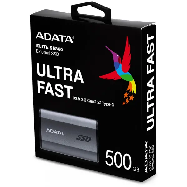 SSD EXT 500GB SE880 Grey AD USB3.2 Gen2 x2 Type-C AELI-SE880-500GCGY SSD EXT 500GB SE880 Grey AD USB3.2 Gen2 x2 Type-C AELI-SE880-500GCGY