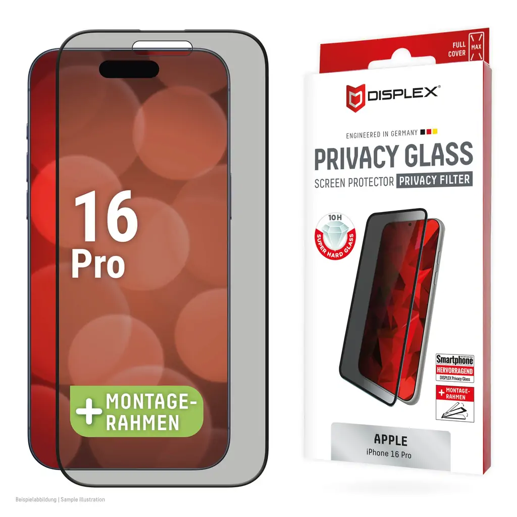 Oprema za mobitel APPLE iPhone 16 Pro Real Glass 2D + prozirna maskica Displex