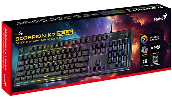 Genius Scorpion K7 Plus, gaming tipkovnica, RGB
