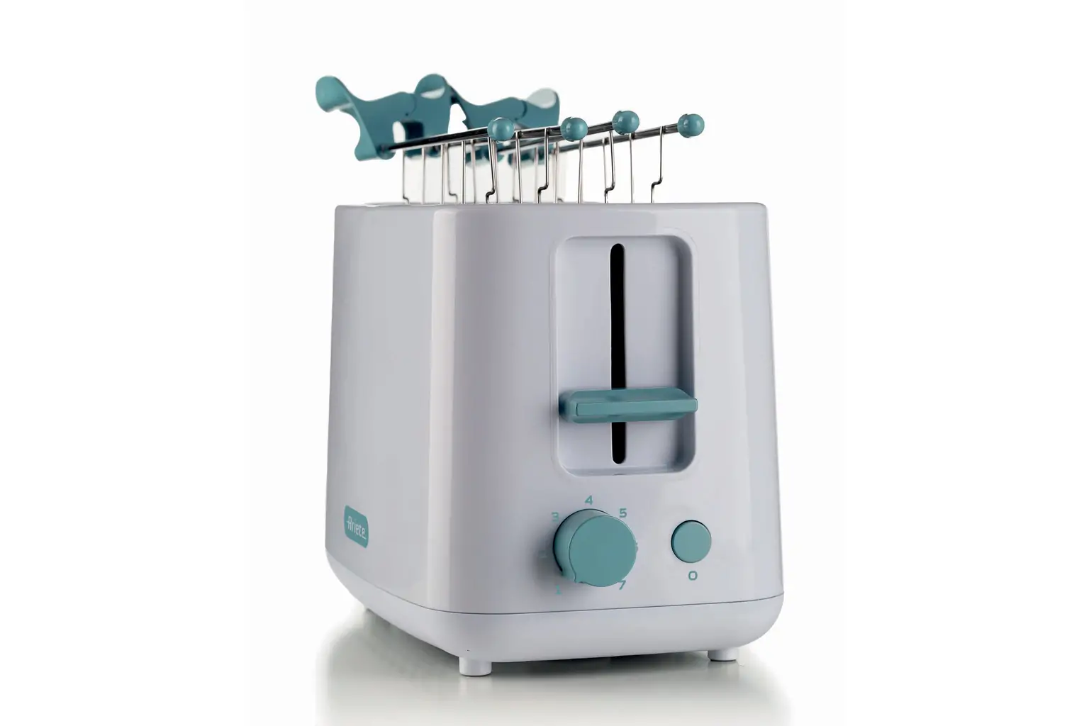 Toster ARIETE mod. 157 - 2 kriške s hvataljkama, bijeli
