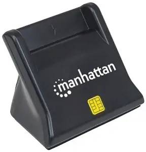 Card reader MANHATTAN Upright za Smart kartice - USB, black