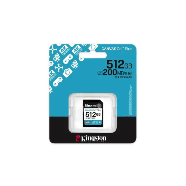 MEM SD 512GB Canvas Go! Plus Kingston SDG4/512GB