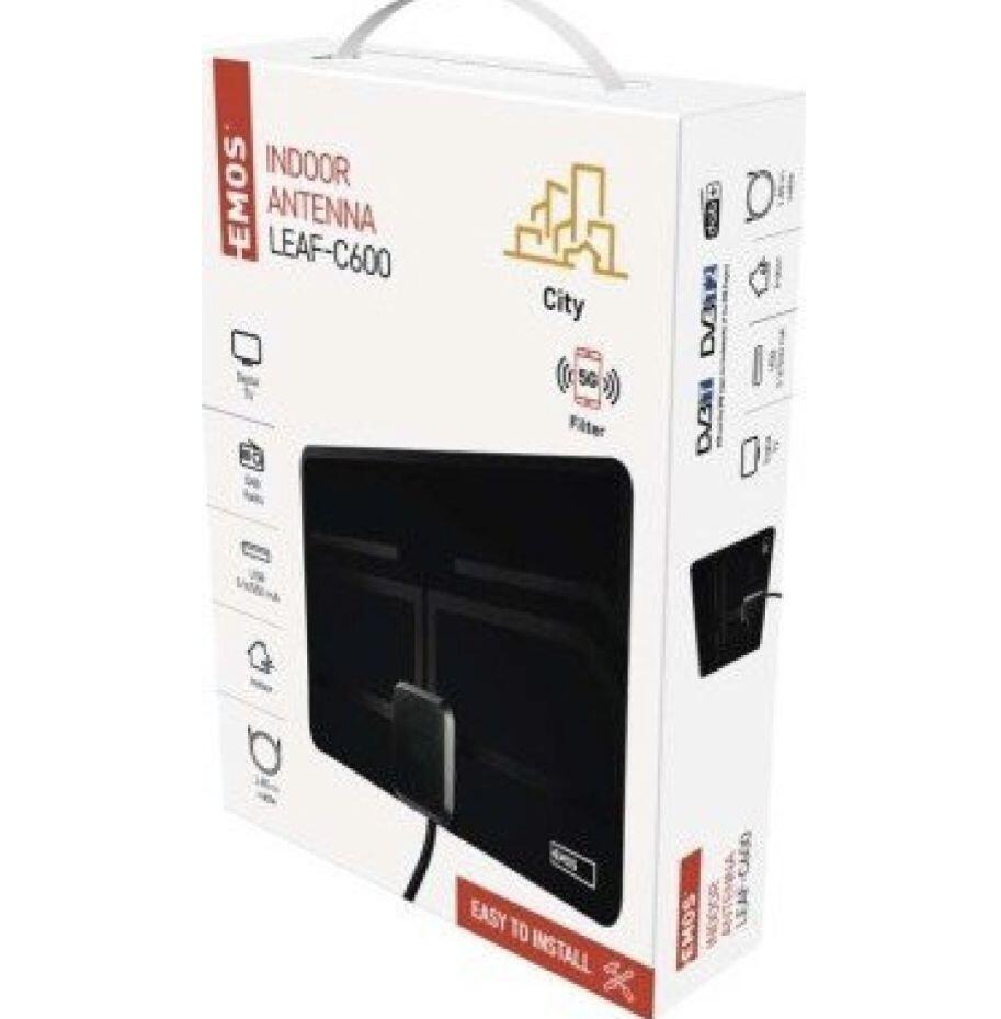 Antena sobna EMOS CITY LEAF-C600 - DVB-T/T2, DAB