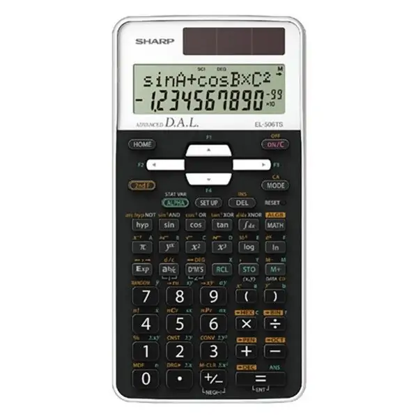 Kalkulator tehnički 10+2 mjesta 470 funkcije Sharp EL506TS bijelo-crni