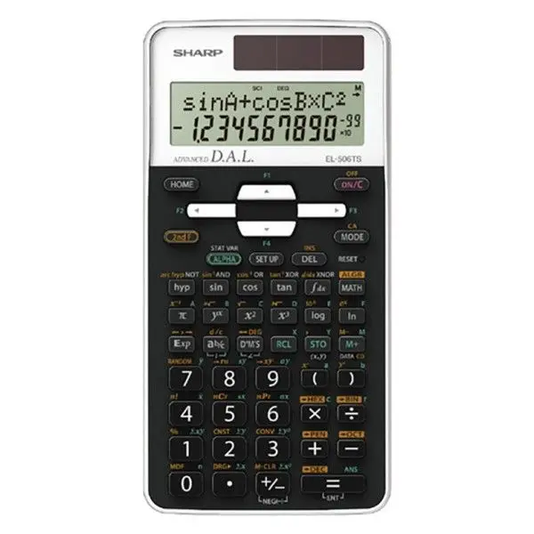 Kalkulator tehnički 10+2 mjesta 470 funkcije Sharp EL506TS bijelo-crni
