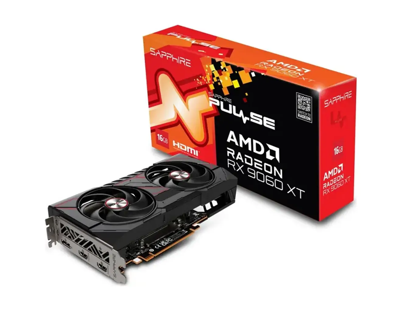Sapphire Pulse RX 9060XT Gaming OC, 16GB GDDR6