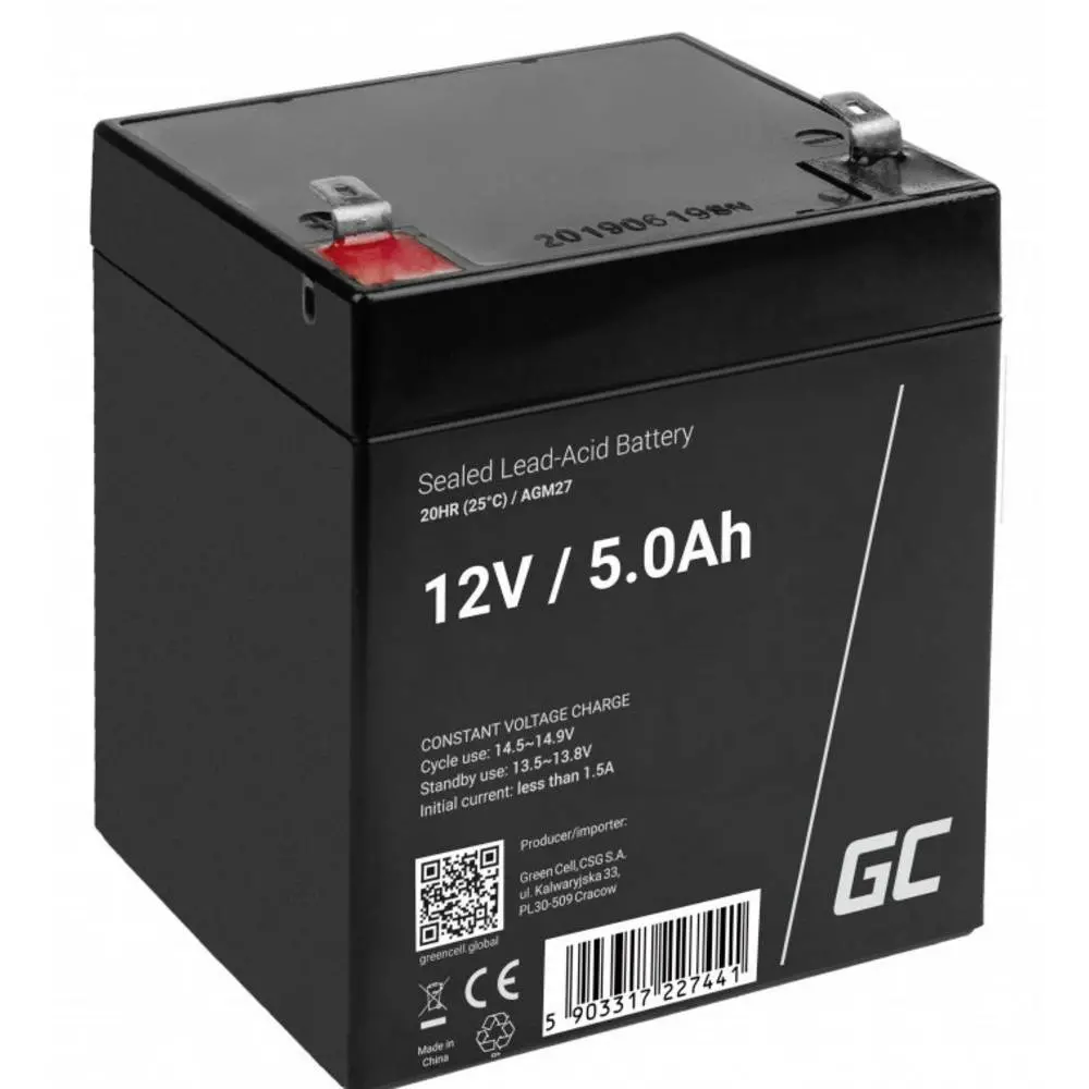 Accu Bat Green Cell 12V/5Ah, Agm27